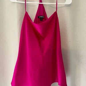 Hot pink satin tank top!